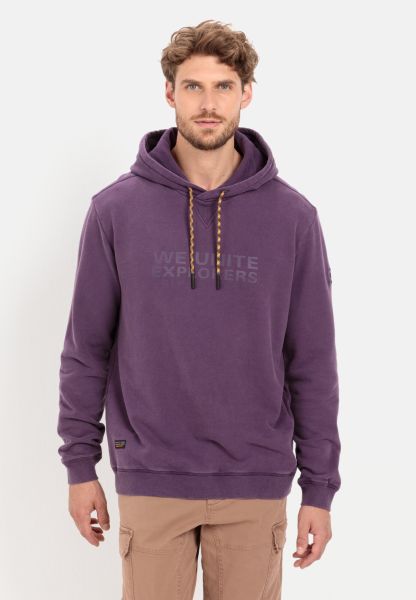Exclusive Camel Active Sweatshirt With Hood Purple Sweatshirts & Hoodies Menswear
