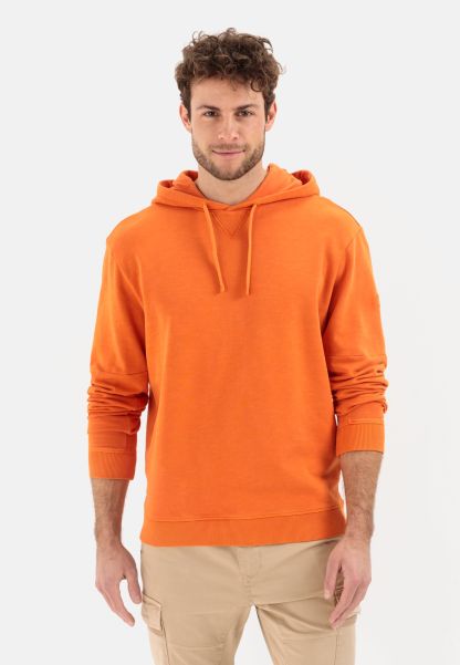 Camel Active Introductory Offer Menswear Orange Hoodie Made From Pure Cotton Sweatshirts & Hoodies
