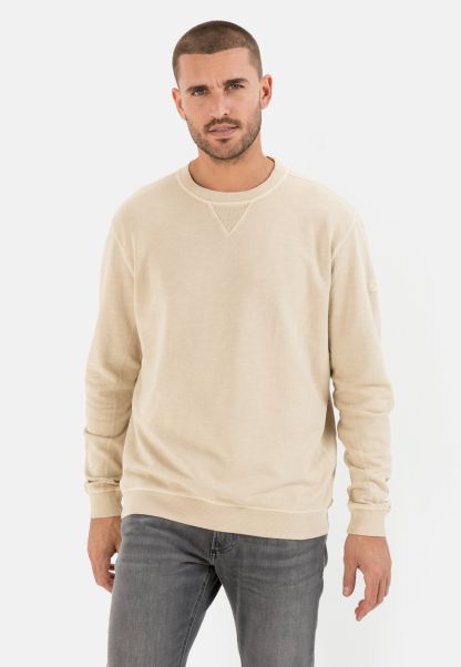 Sweatshirts & Hoodies Cotton Sweatshirt Beige Menswear Blowout Camel Active