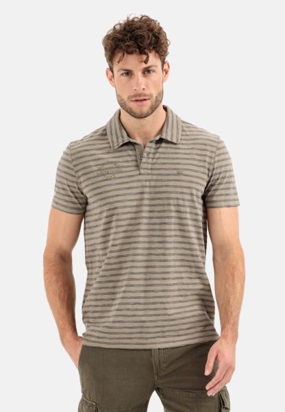 Camel Active Khaki Reliable Menswear T-Shirts & Polos Poloshirt From Pure Cotton