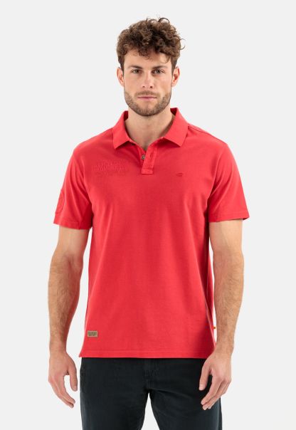 Camel Active Red T-Shirts & Polos Piqué Polo Shirt From Pure Cotton Menswear Deal