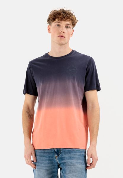 Dark Blue - Coral Original T-Shirts & Polos Menswear Short-Sleeved T-Shirt With Dip Dye Effect Camel Active