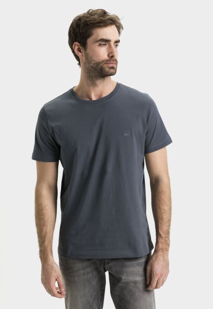 Short-Sleeve T-Shirt Made From Pure Cotton Anthracit Camel Active T-Shirts & Polos Menswear User-Friendly