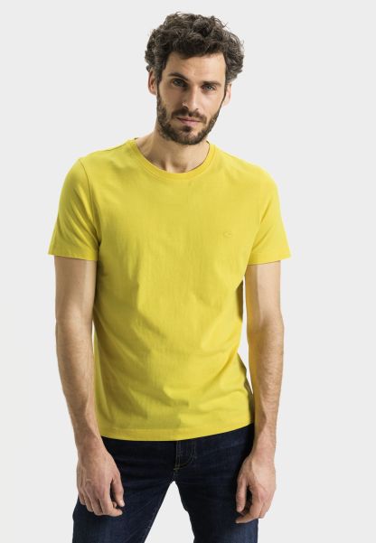 T-Shirts & Polos Yellow Spacious Camel Active Menswear Short-Sleeve T-Shirt Made From Pure Cotton