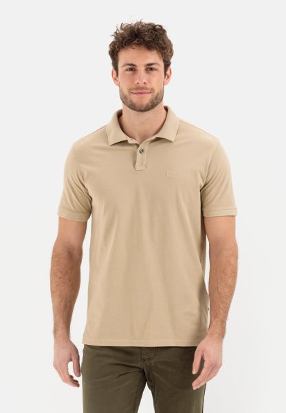 T-Shirts & Polos Piqué Polo Shirt From Pure Cotton Beige Camel Active Coupon Menswear