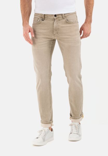 Camel Active Slim Fit 5-Pocket Jeans Beige Craft Menswear Jeans