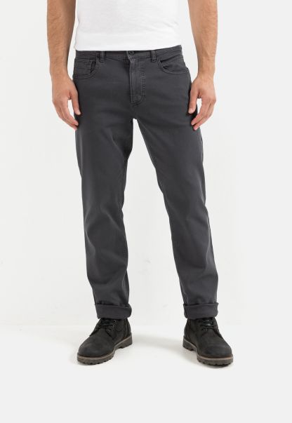 Modern Jeans Regular Fit 5-Pocket Trousers Camel Active Menswear Dark Grey