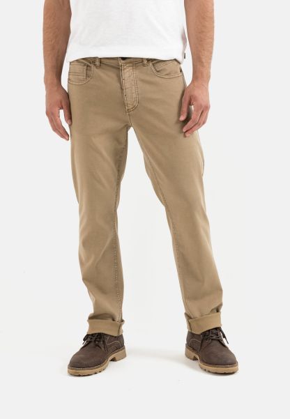 Camel Active Jeans Efficient Beige Relaxed Fit 5-Pocket Trousers Menswear