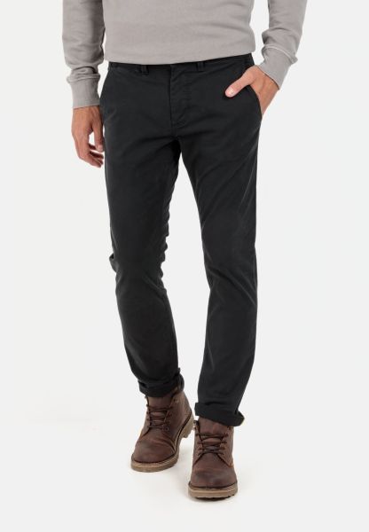 Camel Active Unique Slim Fit Chino Menswear Anthracite Trousers