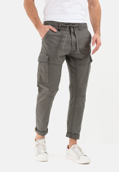 Dark Grey Menswear Camel Active Tapered Fit Cargo Pants Premium Trousers