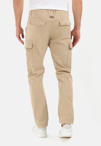 Camel Active Tapered Fit Cargo Pants Beige Budget-Friendly Trousers Menswear