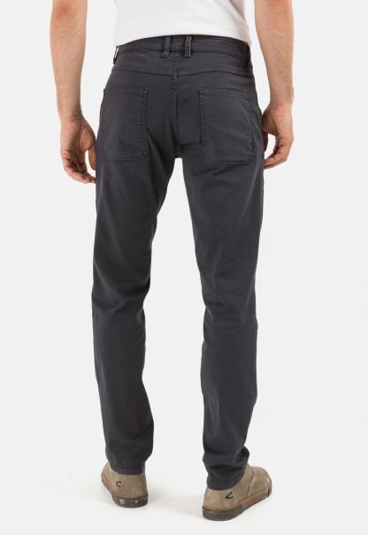 Dark Grey Safe Menswear Trousers Slim Fit Chino Camel Active
