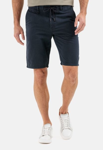 Shorts & Bermudas Menswear Navy Trusted Chino Shorts Made From Cotton/Linen Mix Camel Active