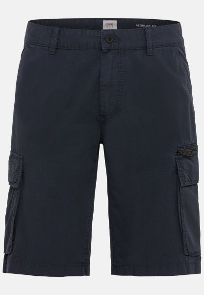 Cargo Shorts Made From Pure Cotton Dark Blue Shorts & Bermudas Menswear Camel Active Hot