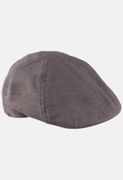 Cheap Grey Caps & Hats Linen Mix Flat Cap Camel Active Menswear