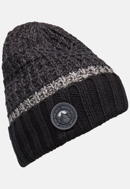Proven Camel Active Anthracit Caps & Hats Menswear Heavy Knit Beanie