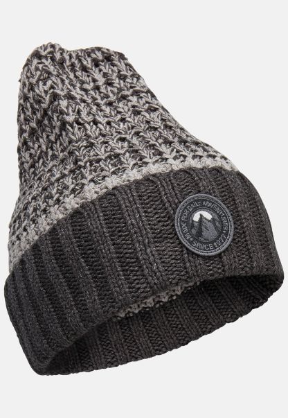 Camel Active Effective Grey Heavy Knit Beanie Menswear Caps & Hats