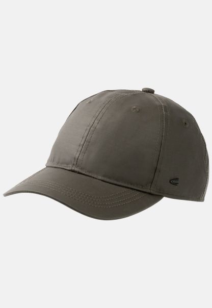 Dark Brown Cap Made From Waxed Textile Fibre Caps & Hats Innovative Menswear Camel Active