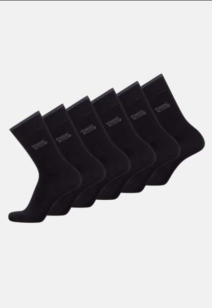 Camel Active Cotton Socks In A Pack Of 6 Menswear Black Chic Socks