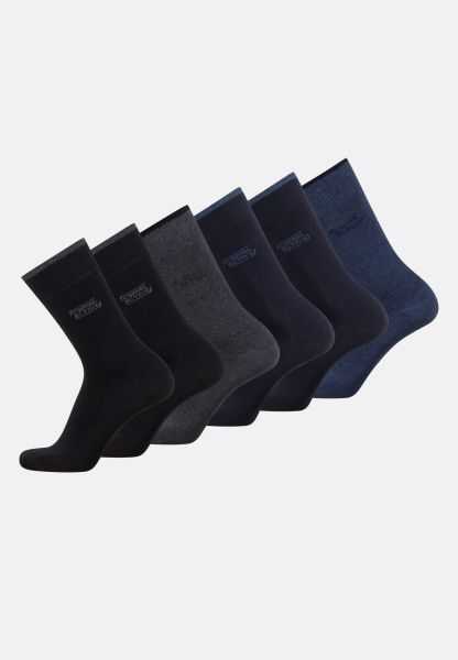Cotton Socks In A Pack Of 6 Menswear Camel Active Socks Multicoloured Free