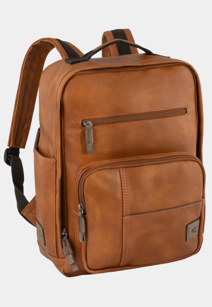 Menswear Bags & Backpacks Cognac Camel Active Exquisite Backpack With Padded Laptop Compartment