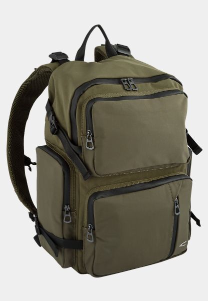 Comfortable Nylon Backpack Brooklyn With Padded Laptop Compartment Camel Active Khaki Bags & Backpacks Menswear