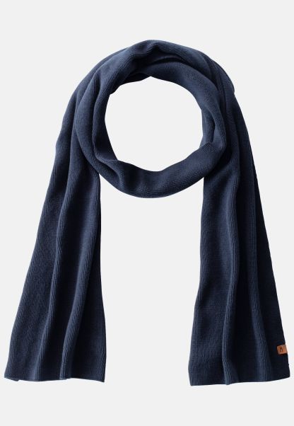 Scarves & Shawls Quality Knitted Scarf Made Of Pure Cotton Menswear Blue Camel Active