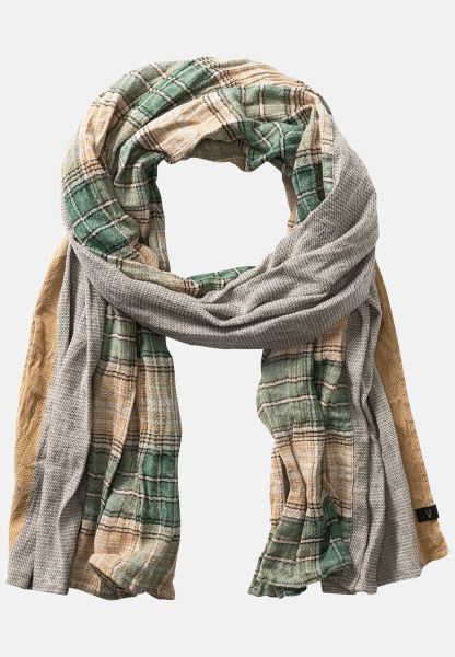 Menswear Gree Contemporary Fine Woven Scarf Made From Pure Cotton Scarves & Shawls Camel Active