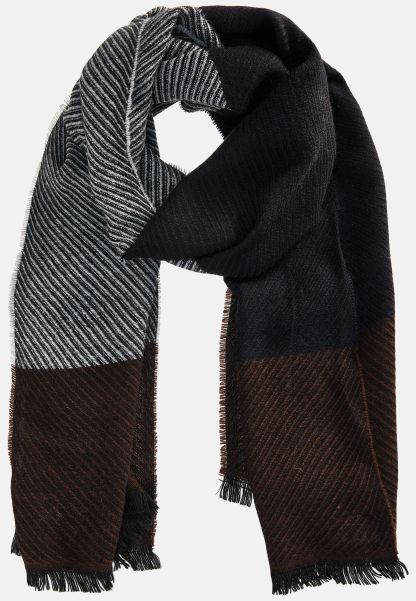 Scarves & Shawls Camel Active Woven Scarf With Tonal Colorblocking Grey Giveaway Menswear