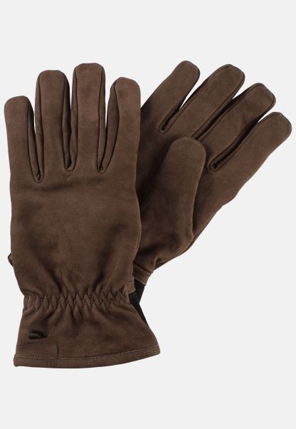 Custom High Quality Leather Gloves In A Gift Box Menswear Darkbrown Gloves Camel Active