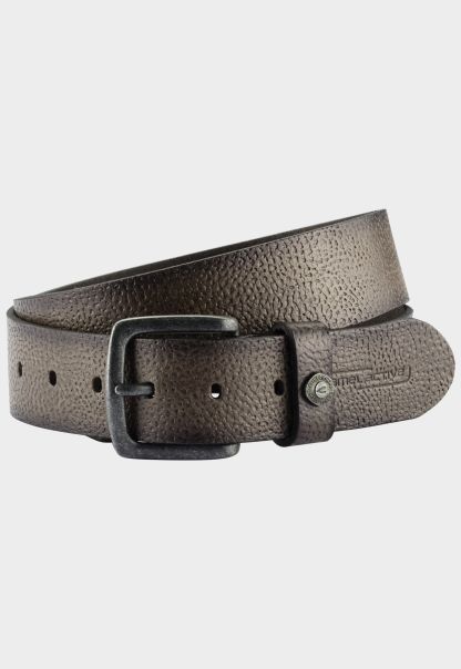 Grey-Brown Camel Active Belts Belt Made Of High Quality Leather Menswear Shop