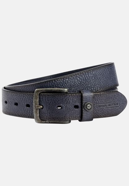 Exclusive Blue Menswear Camel Active Belt Made Of High Quality Leather Belts