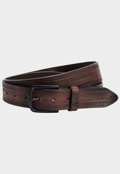 Belt Made Of High Quality Leather Brown Belts Menswear Camel Active Premium
