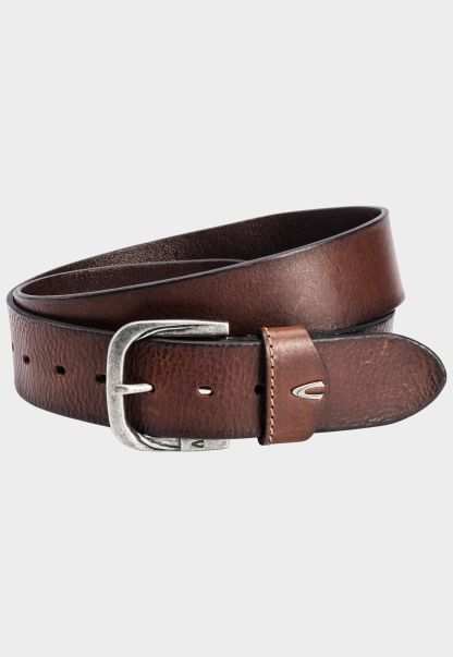 Menswear Camel Active Belts Hygienic Brown Belt Made Of High Quality Leather