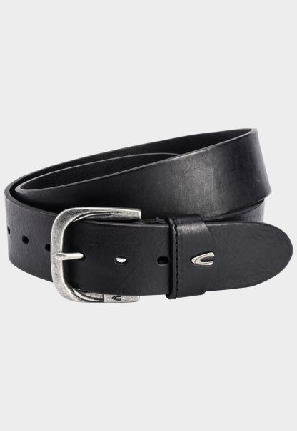 Menswear Black Belt Made Of High Quality Leather Camel Active Online Belts