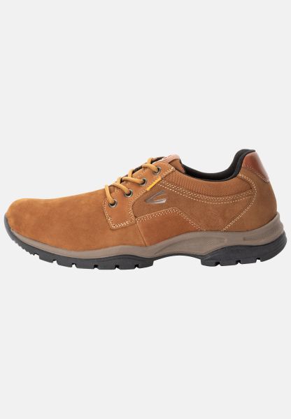Lace Ups Convenient Menswear Brown Camel Active Lace-Up Shoes From Nubuck Leather