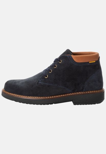 Camel Active Lightweight Boot In Suede Blue Menswear Boots Sale